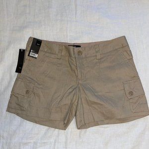 Low Rise Khaki colored Cargo Shorts
